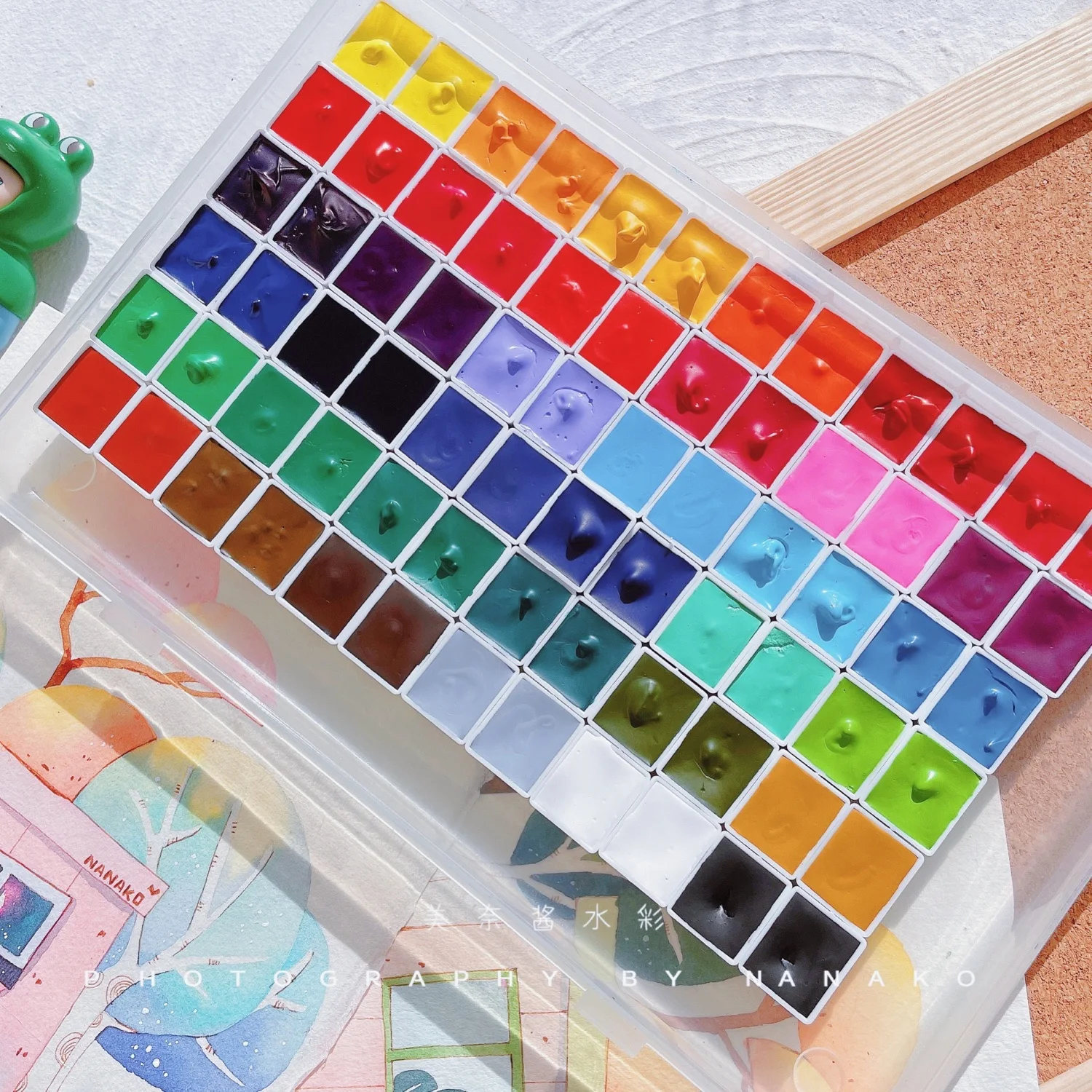 Nicker Gouache 페인트 24 색 36 색 불투명 수채화 2ml 광고 디자인 일러스트레이션 전문 드로잉 미술 용품