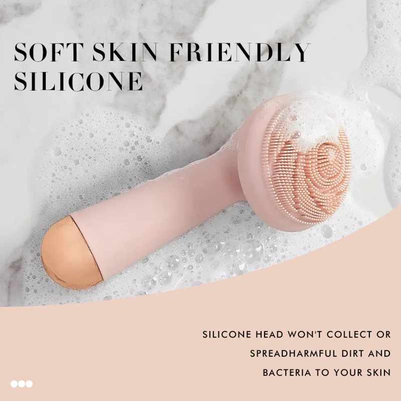 

Electric Silicone Facial Brush USB Face Brush Cleansing Waterproof Sonic Vibration Cleanser Deep Pore Cleansing Skin Massager
