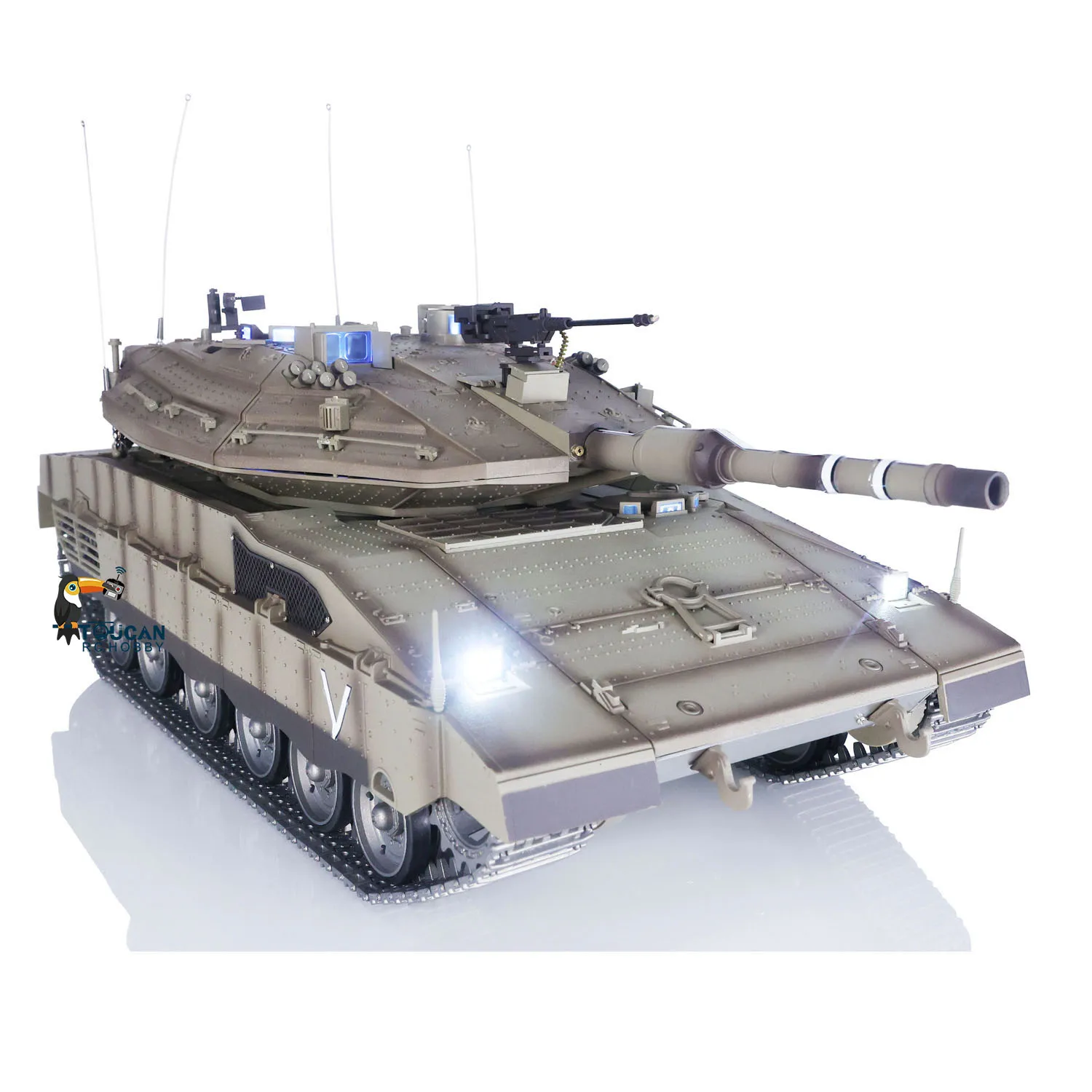 Merkava 1/16 Heng Long RC Battle Tank TK7.1 Military Full Metal Chassis Model IDF MK IV FPV Body Light Smoking Toys 3958 TH22679 3