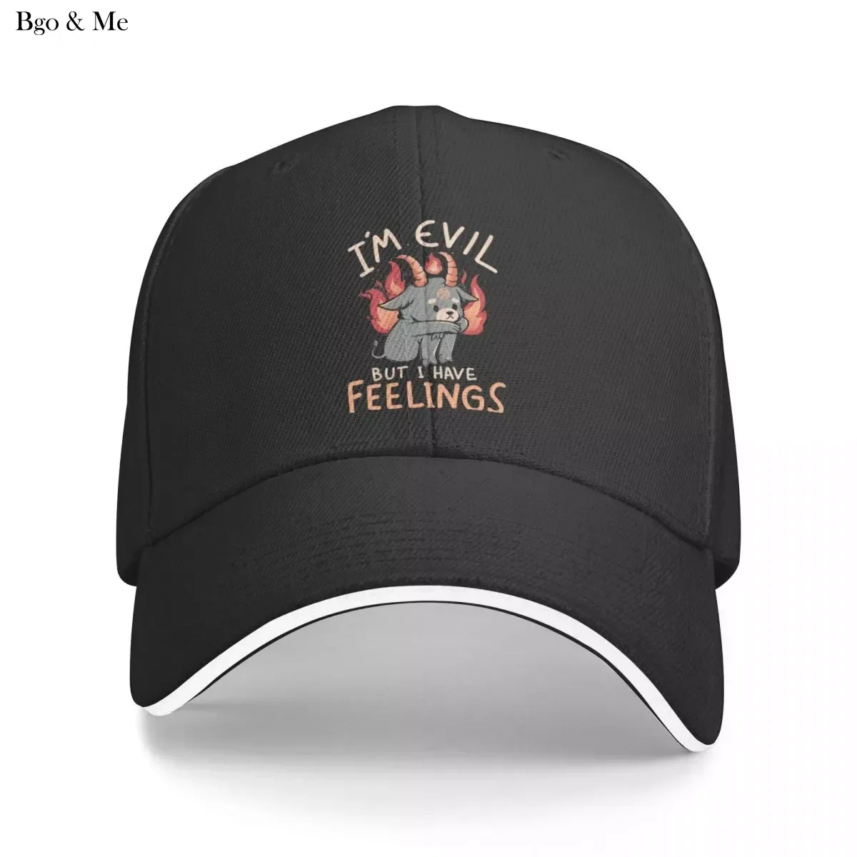 

2023 New Im Evil But I Have Feelings - Cute Funny Evil Creepy Baphomet Gift Baseball Cap Mountaineering Luxury Woman Hat Men's