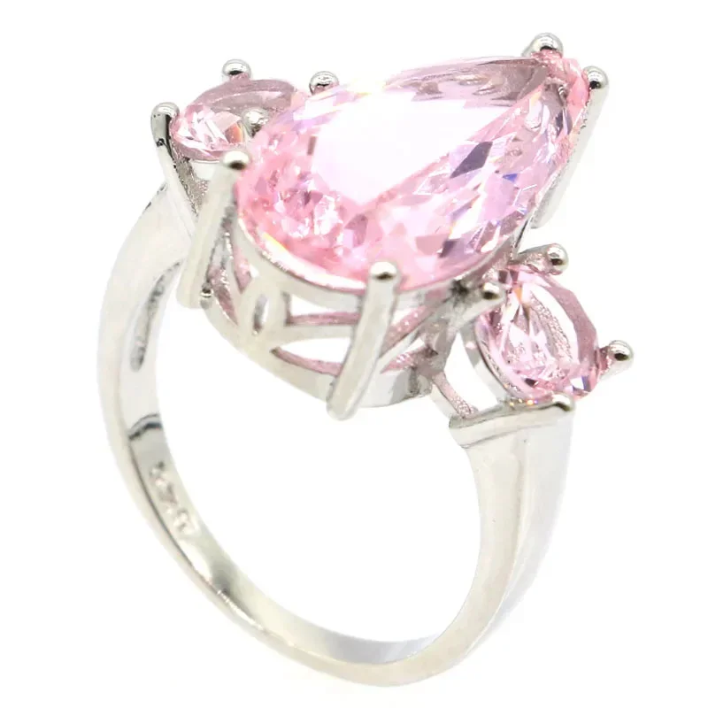 5g Customized 925 SOLID STERLING SILVER Ring Hot Sell Pink Kunzite Green Amethyst Purple Spinel Sz 6-11