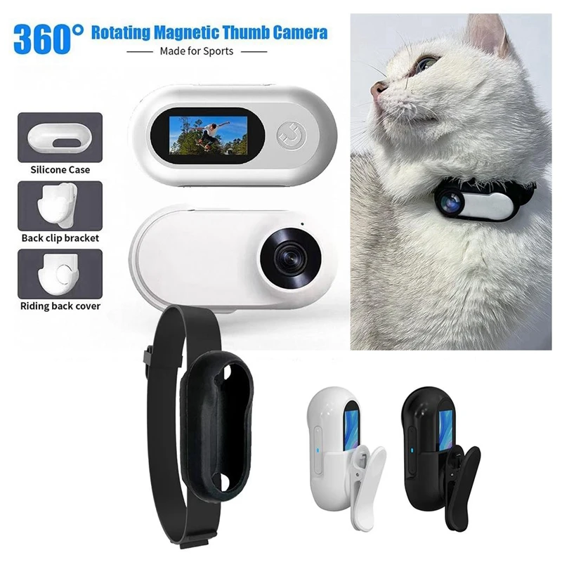 Cat Camera Collar Wireless Cameras With 170 Wide Angle Lens Stable Collar Camera Sport Action Camera (A) 6