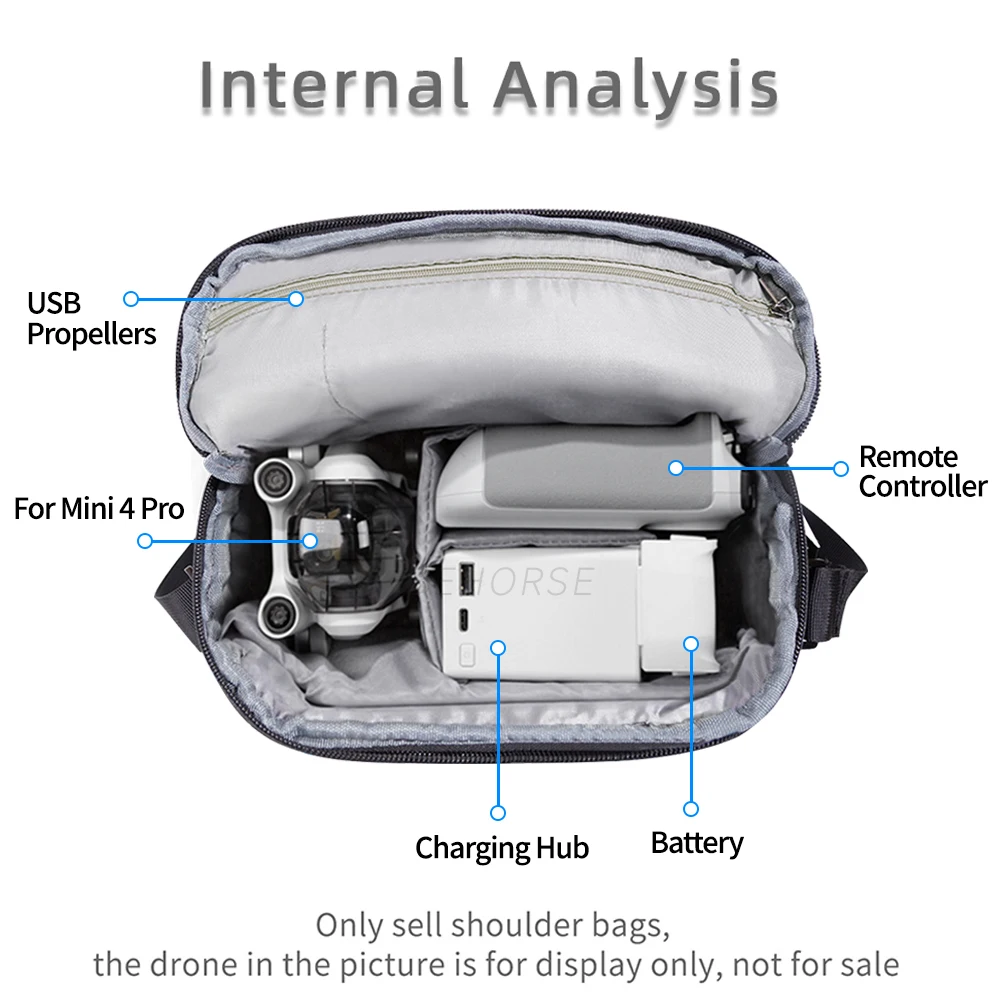 Universal Drone Single-shoulder Bag Outdoor Carrying Case Storage Box For DJI Neo/Mini 3/3 Pro/4 Pro/Mini 2/2 SE/4K Accessories