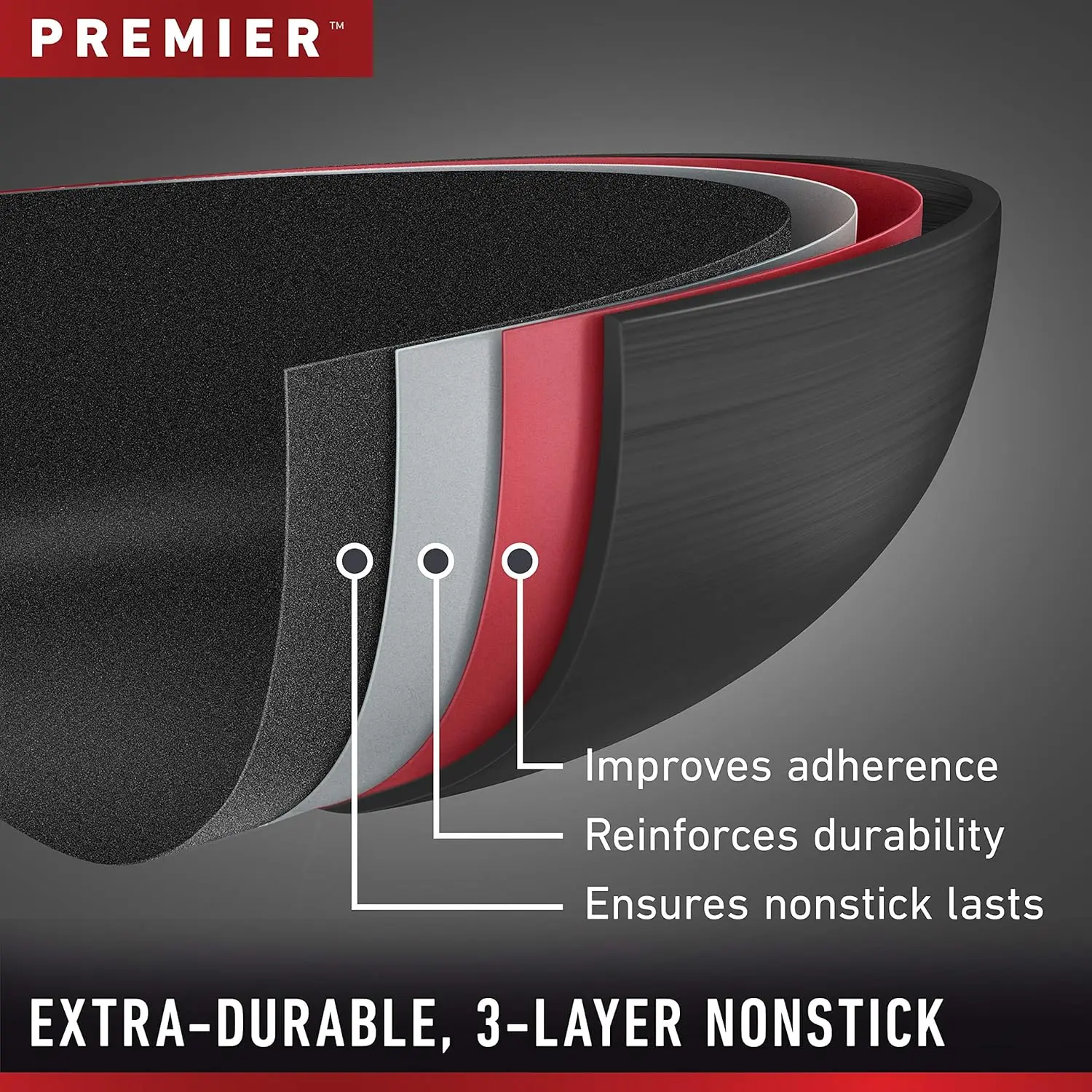 Premier Hard-Anodized Nonstick Cookware, 13-Inch Deep Skillet with Cover 2