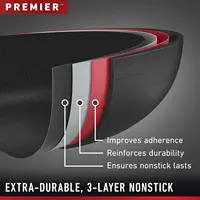 Premier Hard-Anodized Nonstick Cookware, 13-Inch Deep Skillet with Cover 2