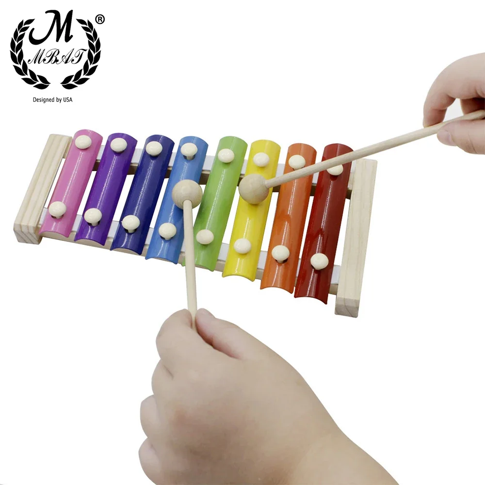 Toddler Music Instrument Toy Wooden Frame Xylophone Children Kids Toys Baby Funny Early Educational Gifts With 2 Mallets xylophone toys