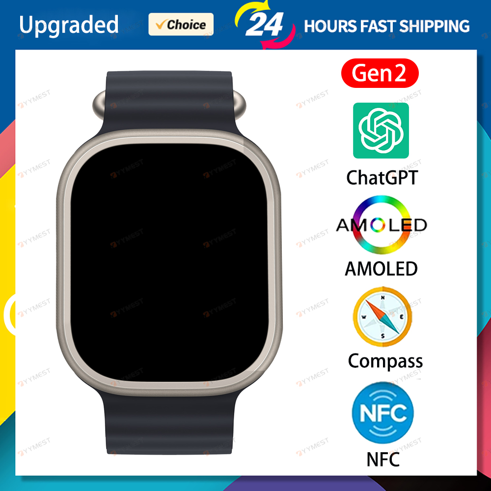 GEN 2 HK8 Pro MAX Ultra Smart Watch Series 8 49mm 2.12â³ Amoled Screen High Refresh Rate NFC Compass Sport Watch PK Hello Watch3+