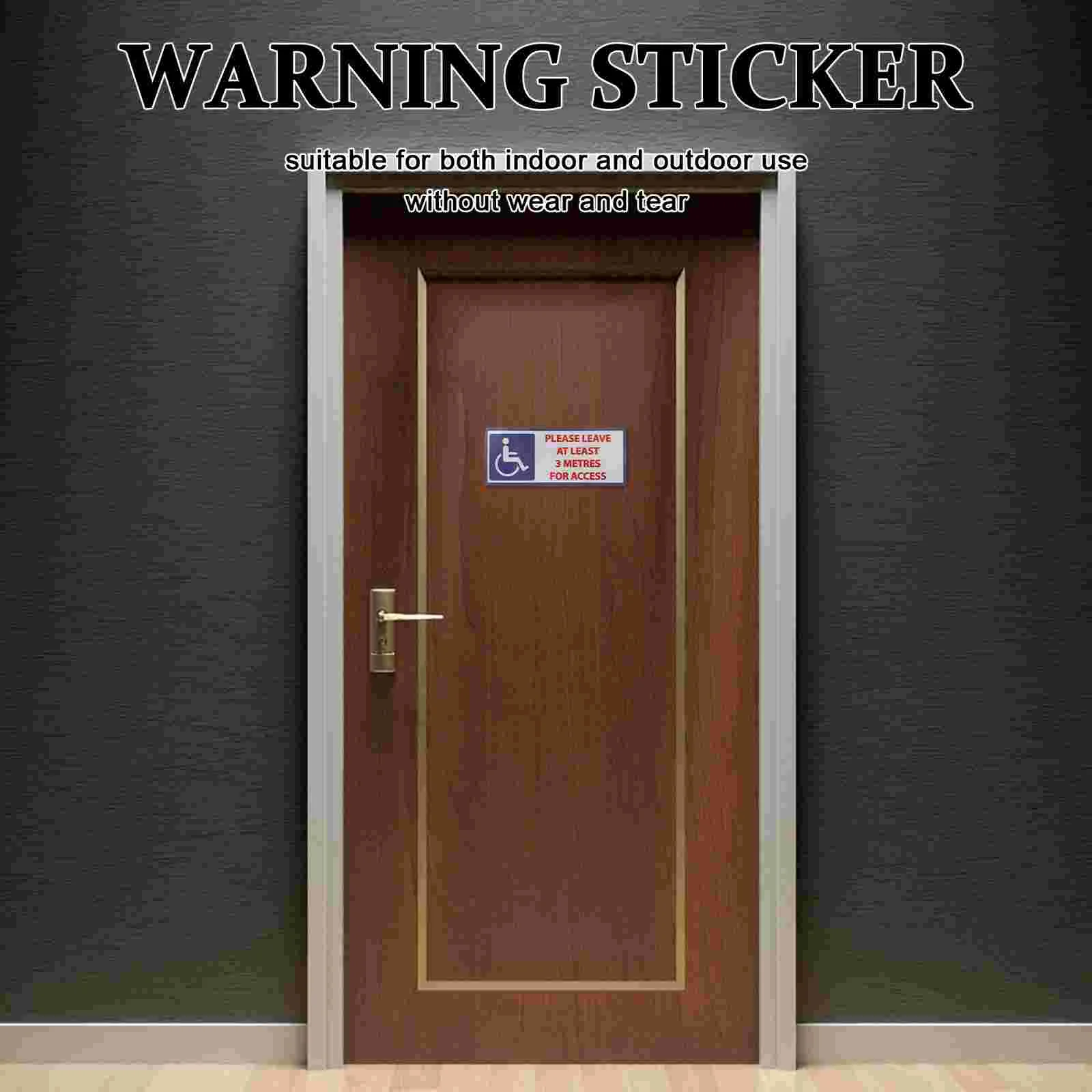 High Adhesive Warning Stickers Safety Signs Roadway Traffic Signal Decals Disability Symbols Keep Away handicap Car Sign