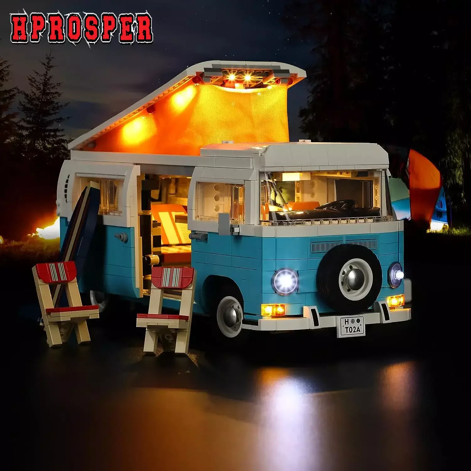 

Hprosper LED Light For 10279 Creator Expert Volkswagen T2 Camper Van Decorative Lamp (Not Include Lego Building Blocks)