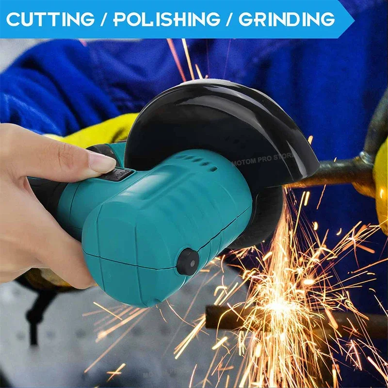 21V Brushless Mini Electric Angle Grinder Rechargeable Angle Grinder 180° Rotation Polishing Machine for Makita 18v Tools 6