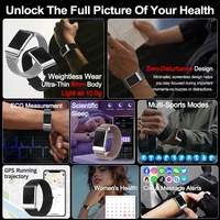 New Uric Acid Blood lipids Smart Bracelet Men ECG Blood Pressure Heart Rate Call Reminder Health Smart Bracelet No Screen Design - Image 2