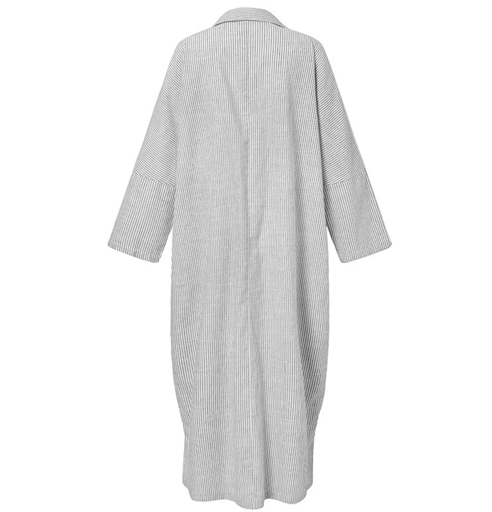 

Women's Maxi Kaftan Dress Casual Baggy Loose Long Tops Tunic Cotton Linen Shirt V Necked Style (128 characters)