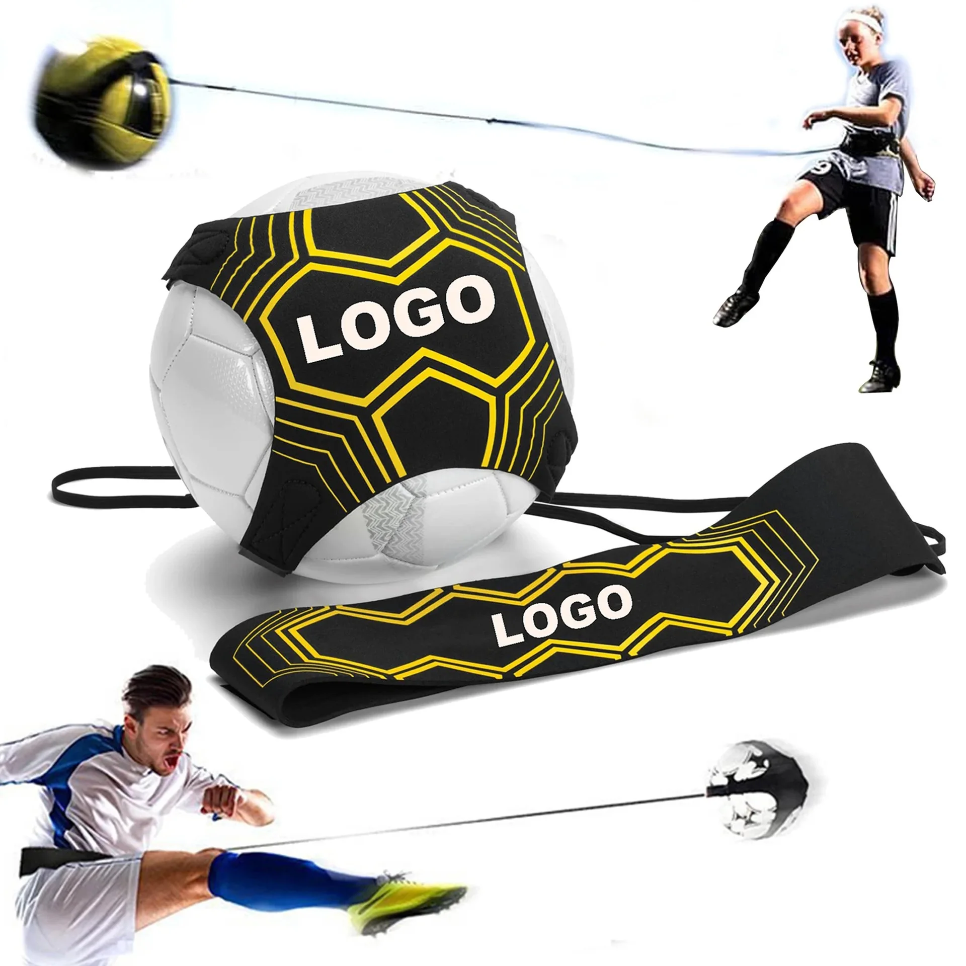 Football Kick Trainer Adjustable Soccer Trainer Belt Nylon Cloth Elastic Belt Elastic Auxiliary Fitness