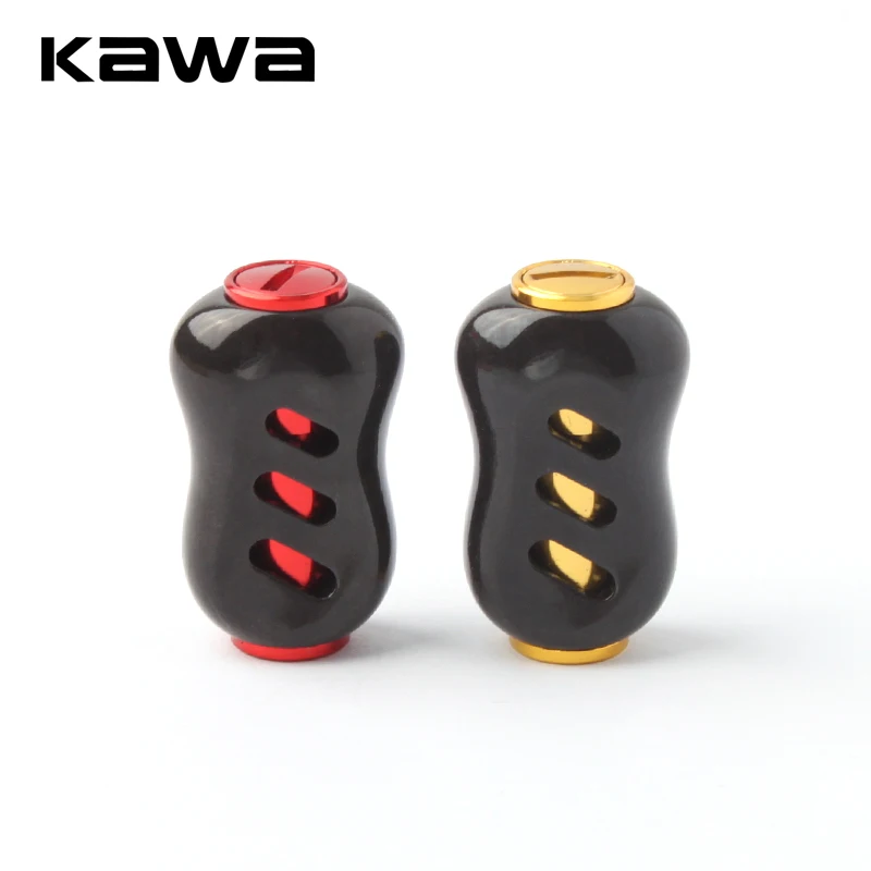 kawa 1pc New Fishing Reel Carbon Fiber Shell Knob For S/D Reel Handle Knob Include 2pc Bearings Fishing DIY Reel RockerAccessory