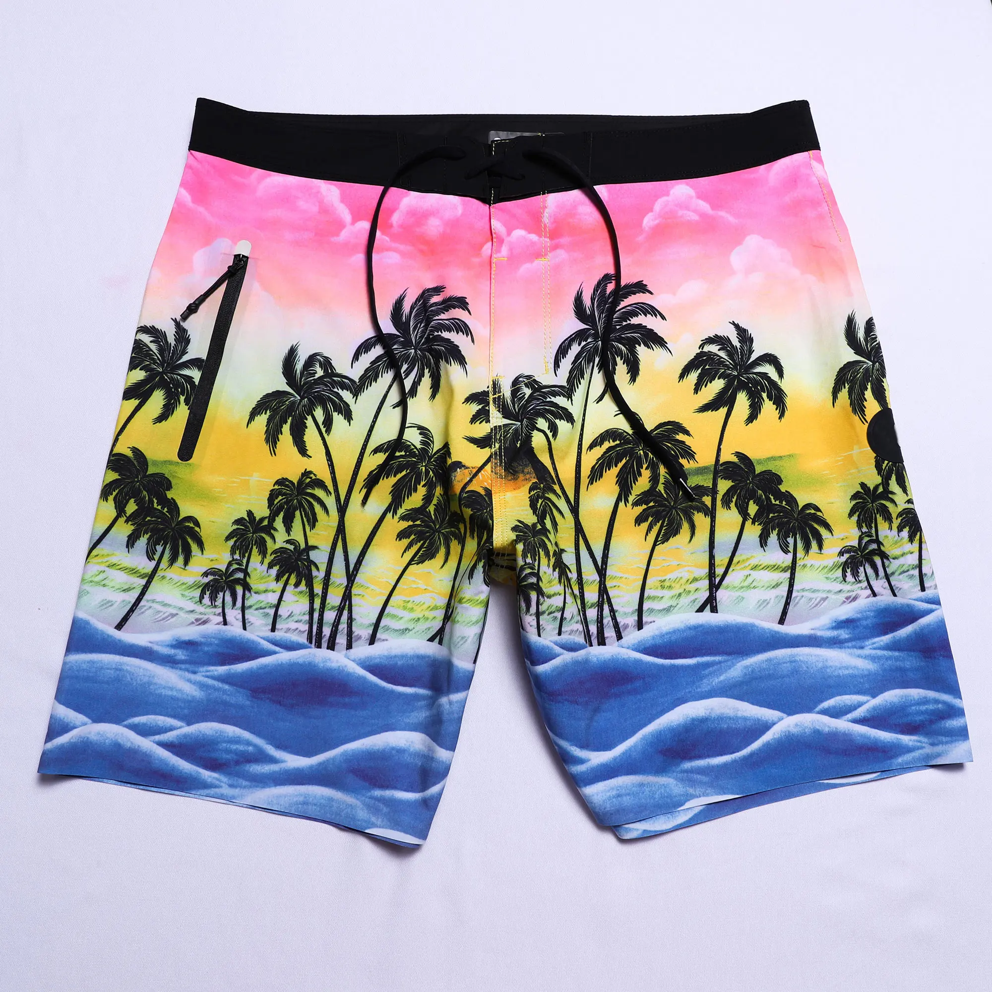 

Мужские водоотталкивающие быстросохнущие пляжные шорты-бермуды из спандекса с лазерным принтом, карманами на молнии, L9, 2023