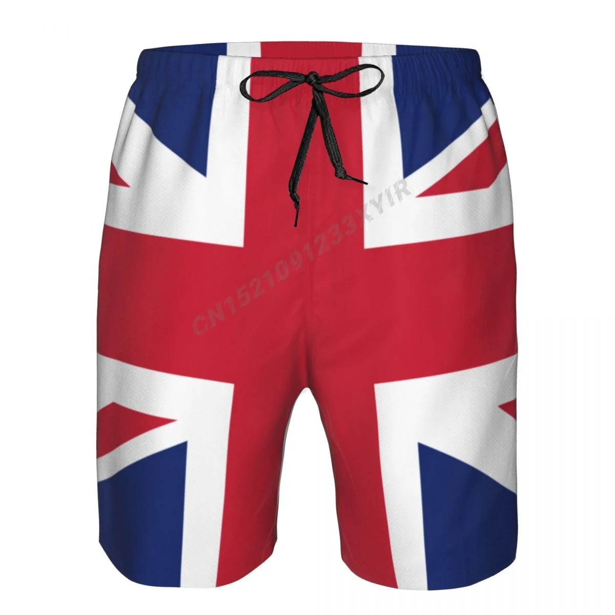 Summer Men's United Kingdom Flag Beach Pants Shorts Surfing M-2XL Polyester Swimwear Running 3
