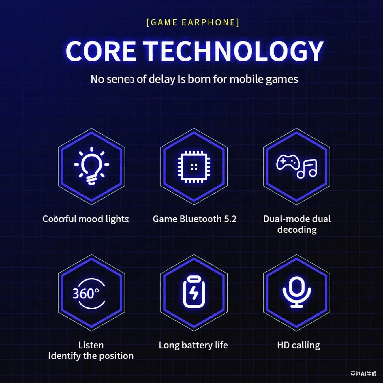 Original Lenovo GM10 Bluetooth Earphones Game Ear Earbud Wireless Headphone for Waterproof with Mic Sports Hifi Headsets