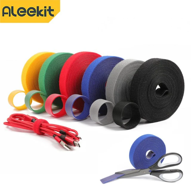 5M/Roll Reusable Fastening Tape Cable Ties Roll Double Side Hook Roll Hook  and Loop Adhesive Fastener Straps For Wire Organizer - AliExpress