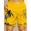 Summer Hawaiian 3D Printed Palm Trees Beach Shorts For Men Coconut Trees Graphic Swimming Trunks Women Fashion Board Shorts Pant 2