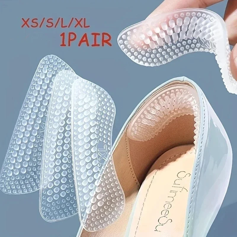 Heel Grips Upgrade Silicone Heels Anti Slip Cushions Non-Slip Inserts Pads For Men Women Foot Care Protector
