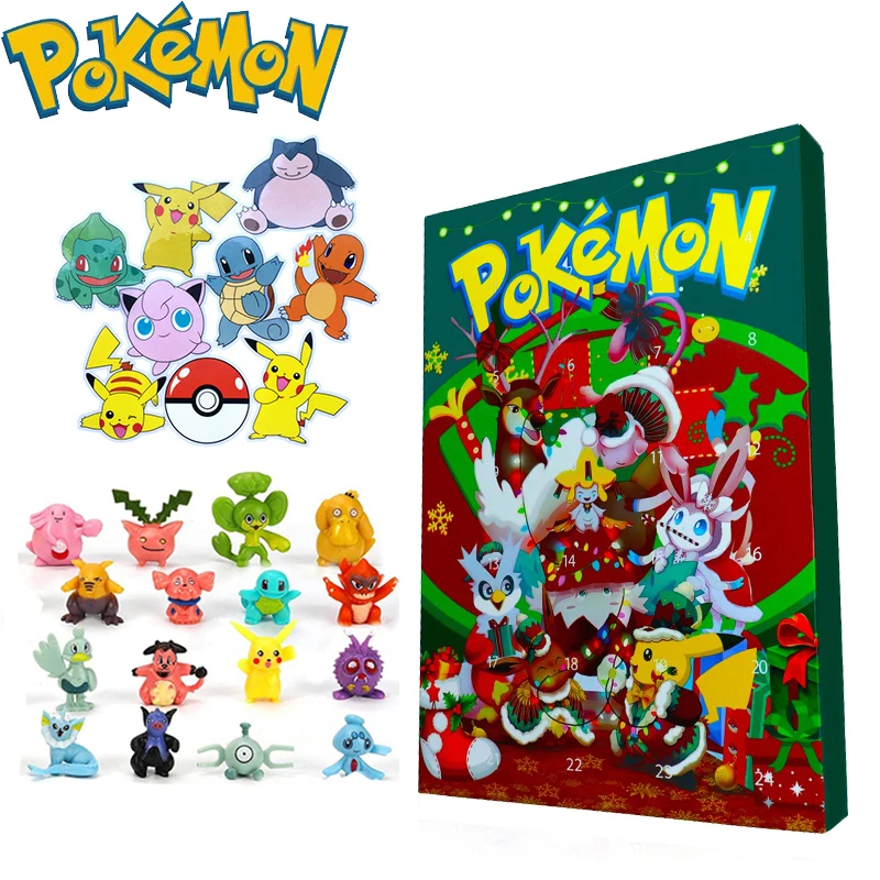 Pokemon Halloween Christmas Advent Calendar 24pcs Kawaii Pikachu Anime 