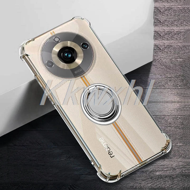 Enhanced Shockproof Phone Case with Back Ring Holder Bracket