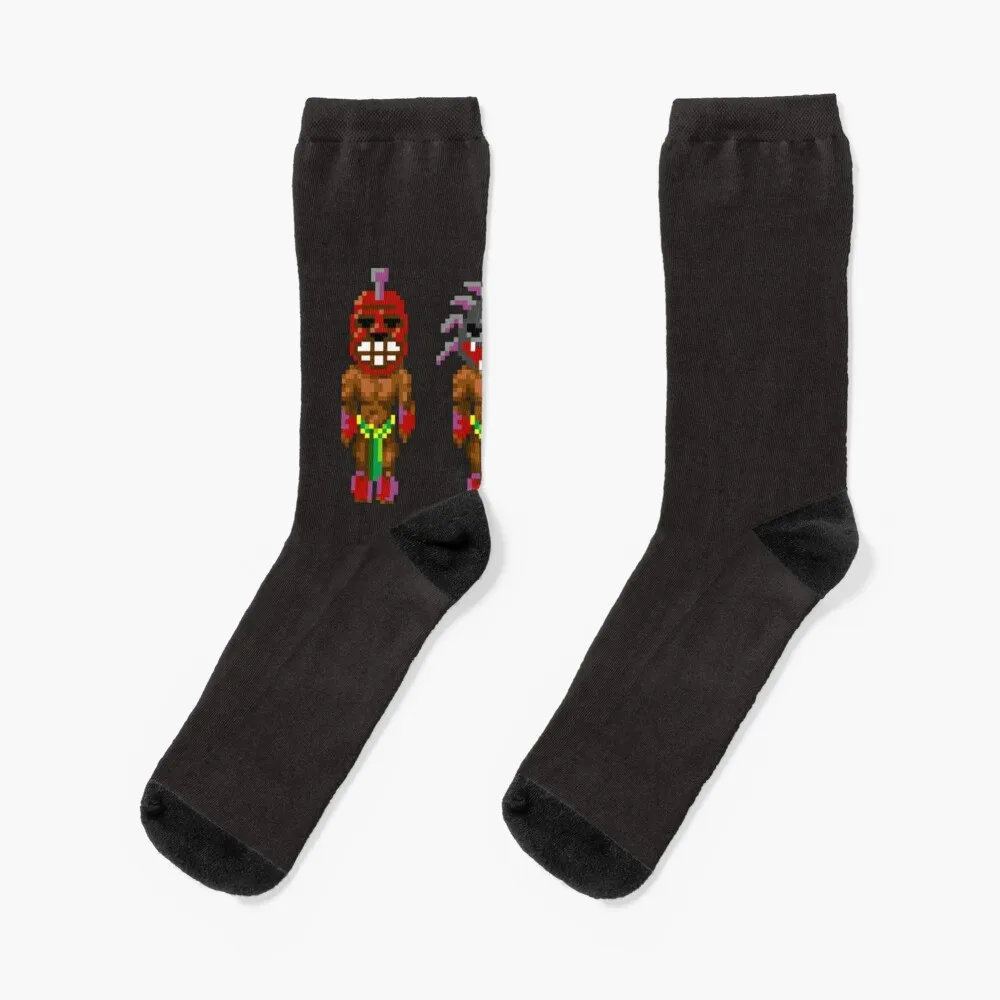 Monkey Island & X27;S Cannibals (Monkey Island) Calzini Adesivi Calze A Compressione Calze Natalizie Da Donna Calze Da Donna Da Uomo