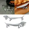 Dachshund Dog Chopstick Holder Stainless Steel Chopsticks Rest Spoon Stand Fork Holder Kitchen Cutlery Shelf Table Decoration 2