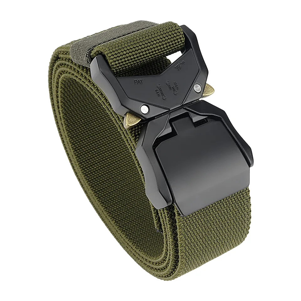 Cinturone Tattico Militare Militare Regolabile A Sgancio Rapido - Nylon Resistente, Fibbia In Metallo, Larghezza 1.5", Stile Army Per Uomo, Casual O Uso Outdoor Cintura Tattica - Foto 8