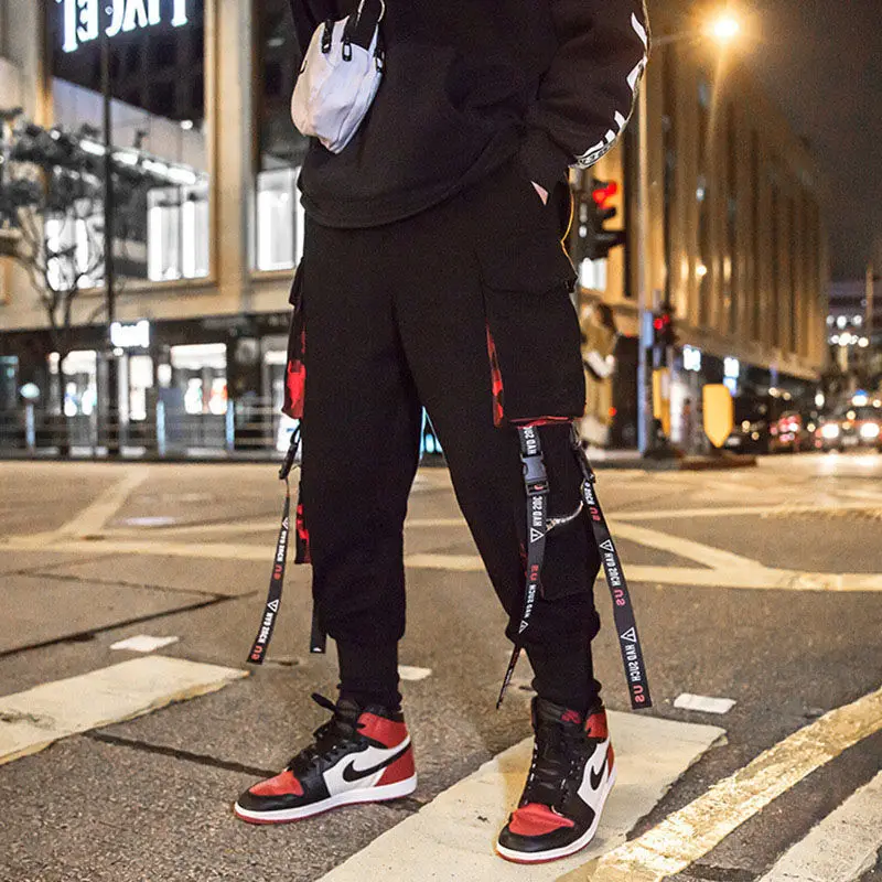 Goodstoworld Men Women 3D Flame Orange Black Jogger Pants Casual Sweatpants Cool Graphric Gym Lounge Sports Jogging Pants S