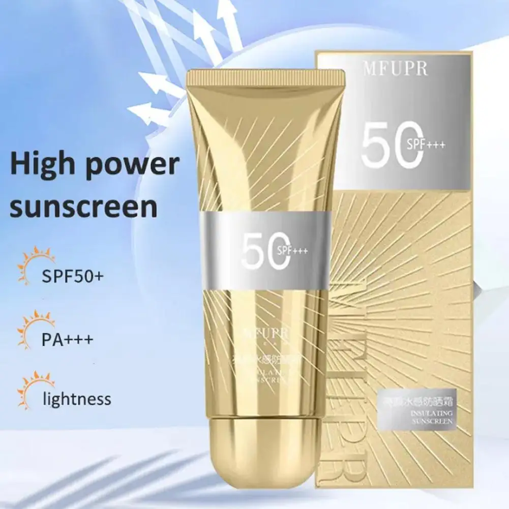 

Waterlight Sunscreen Anti UV SPF 50 Sunblock Sweat Skin Isolation Waterproof Cream Women's Sunscreen Sensitive C1Z2