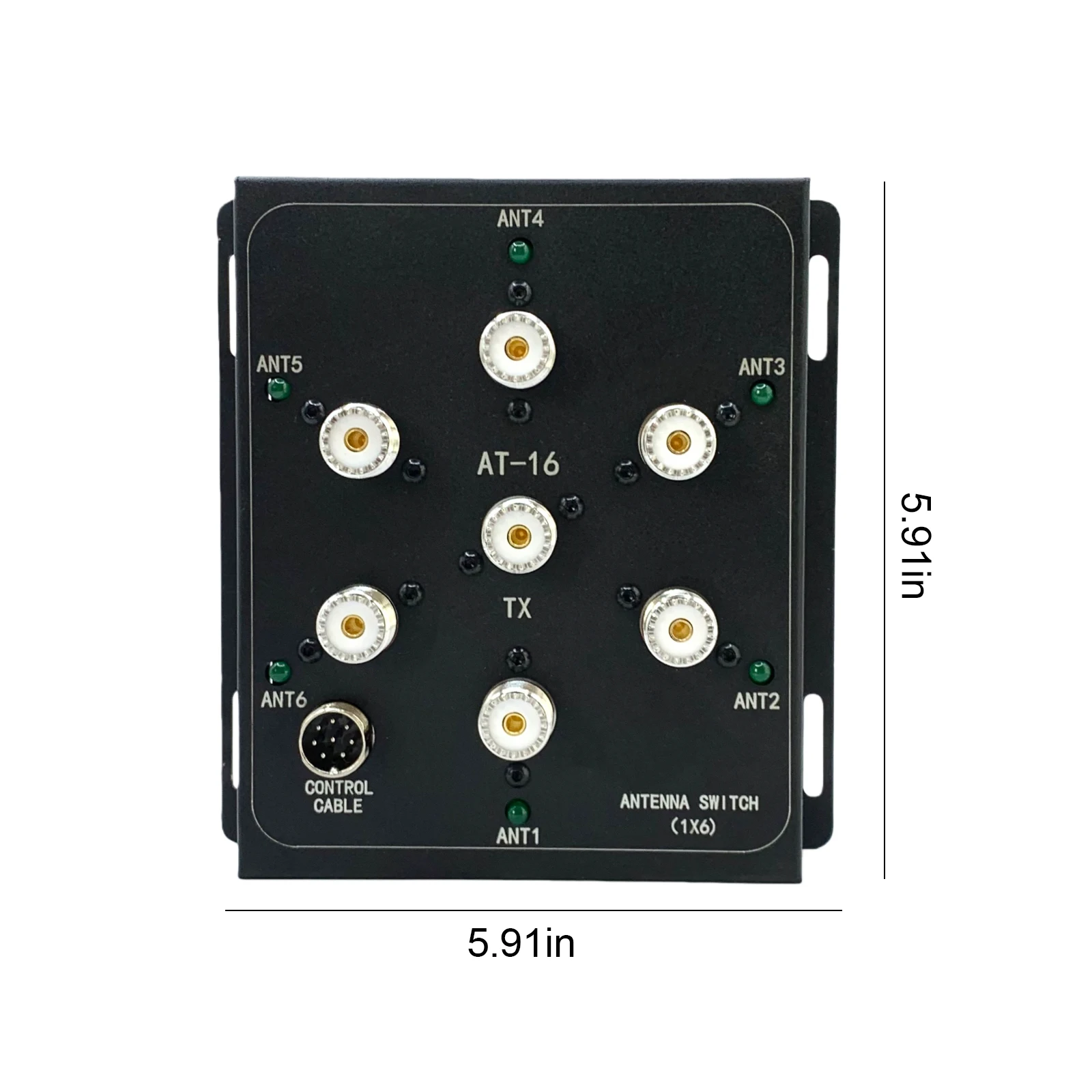 1.8MHz-55MHz AT-16 6방향 안테나 분배기 스위치 동축 원격 안테나 스위치 키트 컨트롤러가 있는 고출력 전송 도구