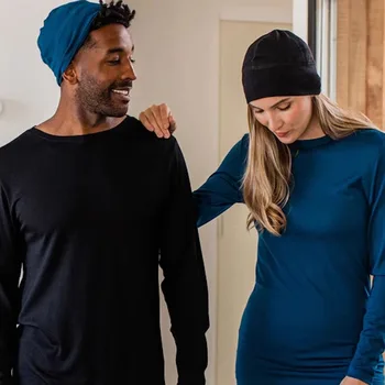 Grey Shell autunno/inverno Outdoor Merino intimo termico in Tencel ad asciugatura rapida per uomo e donna escursionismo sci 1