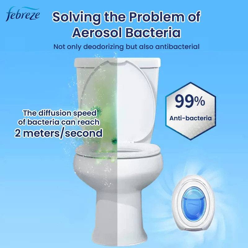 Original Febreze Small Space Air Fresher Odor Eliminator Toilet Deodorant Light Fragrance Remove Bad Odor Home Office Use