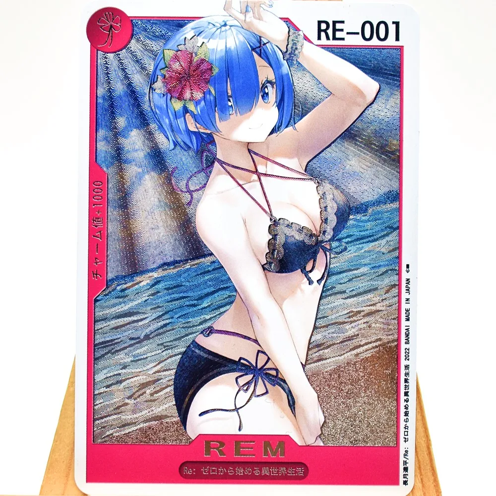 

10Stks/set Anime Flash Card Rem Coarse Flash Refractive Card Beautiful Girl Set Card Collector's Favorite Kawaii Girl Card