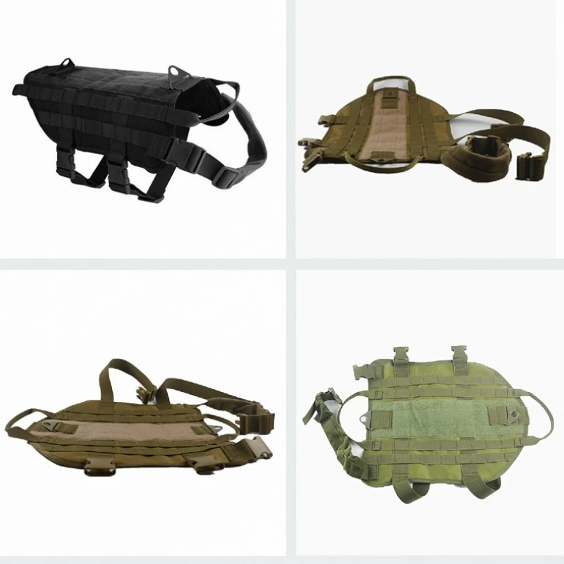 Bulletproof Tactical Vest for Large Dogs Military K9 Training Harness Outdoor Patrol Dog Gear Adjustable Combat Vest