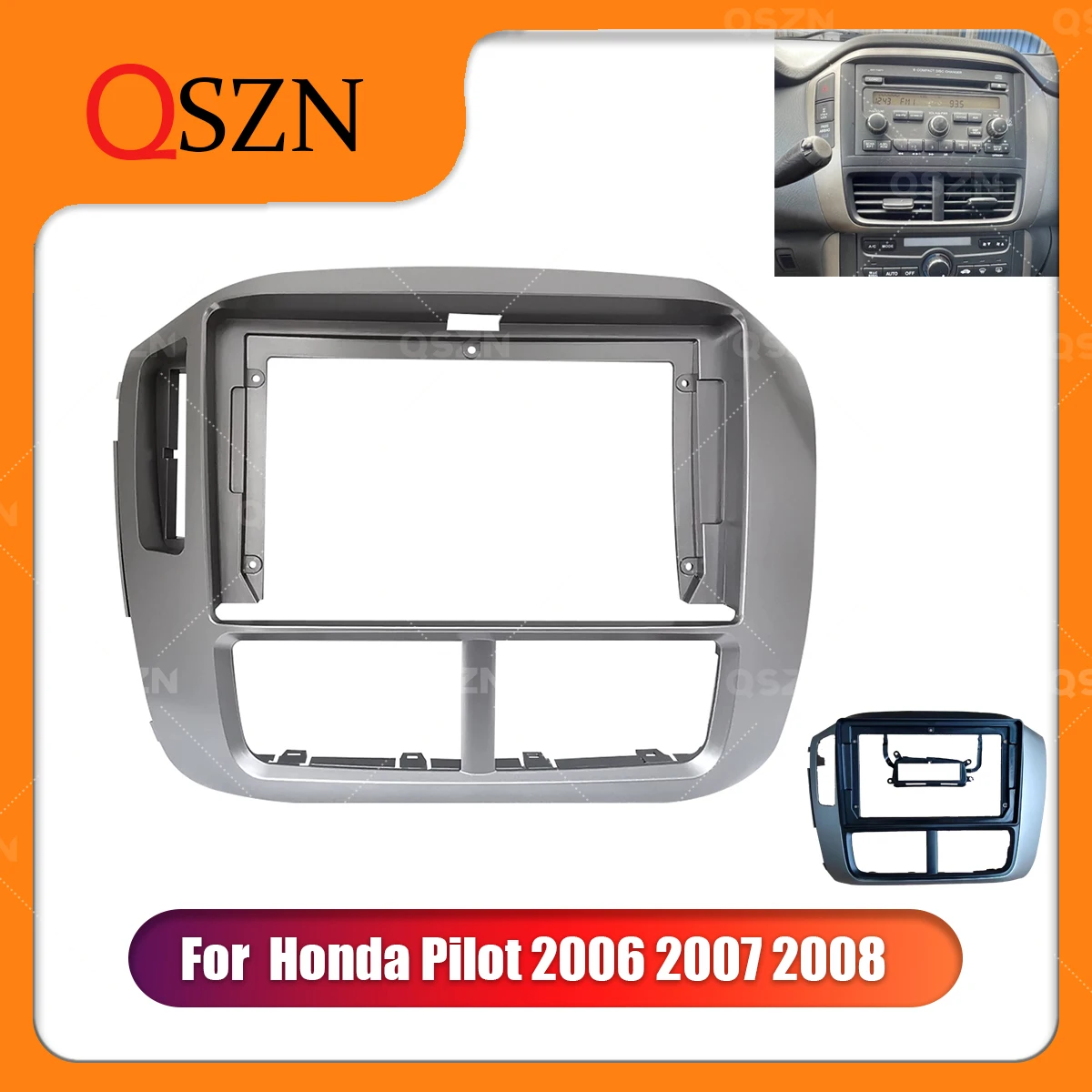 

QSZN 9 Inch Car Frame Fascia For Honda Pilot 2006 2007 2008 Dashboard Mount Kit Auto Headunit Refit Frame 2 din Android