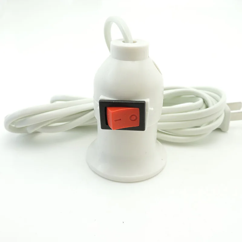 2.5m AC Power Cord Cable E27 LED Lamp bulb Bases Socket Holder EU US plug switch wire extension cable for Pendant Bulb Hanglamp