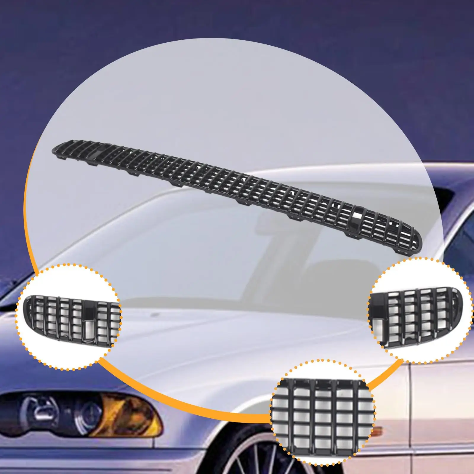 Hood Grille Center Vent Air Inlet 51137075324 51137075312 Lightweight Accessories Parts for BMW 3 Series E46 2002-2005