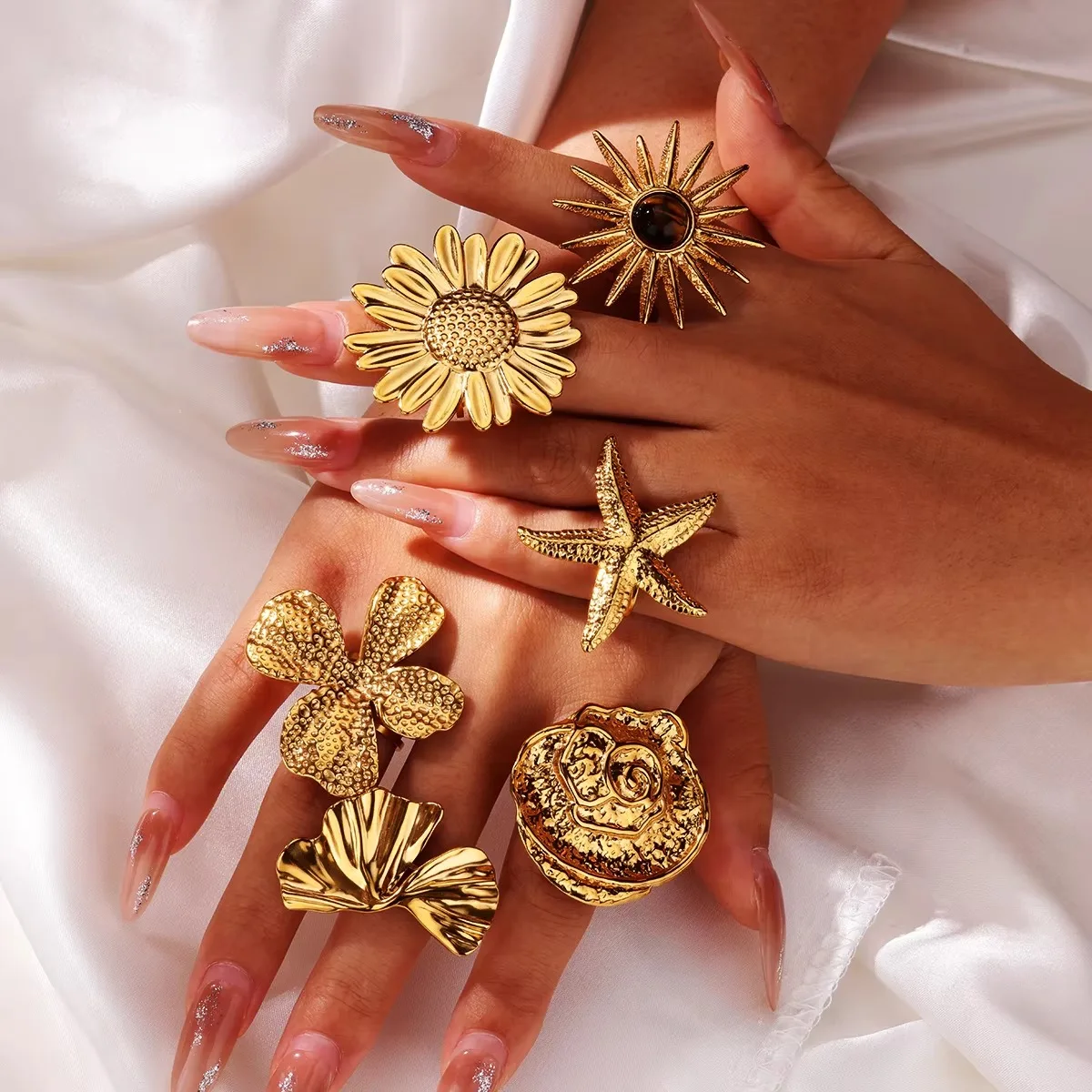 Bloom Rings Gold Stainless Steel