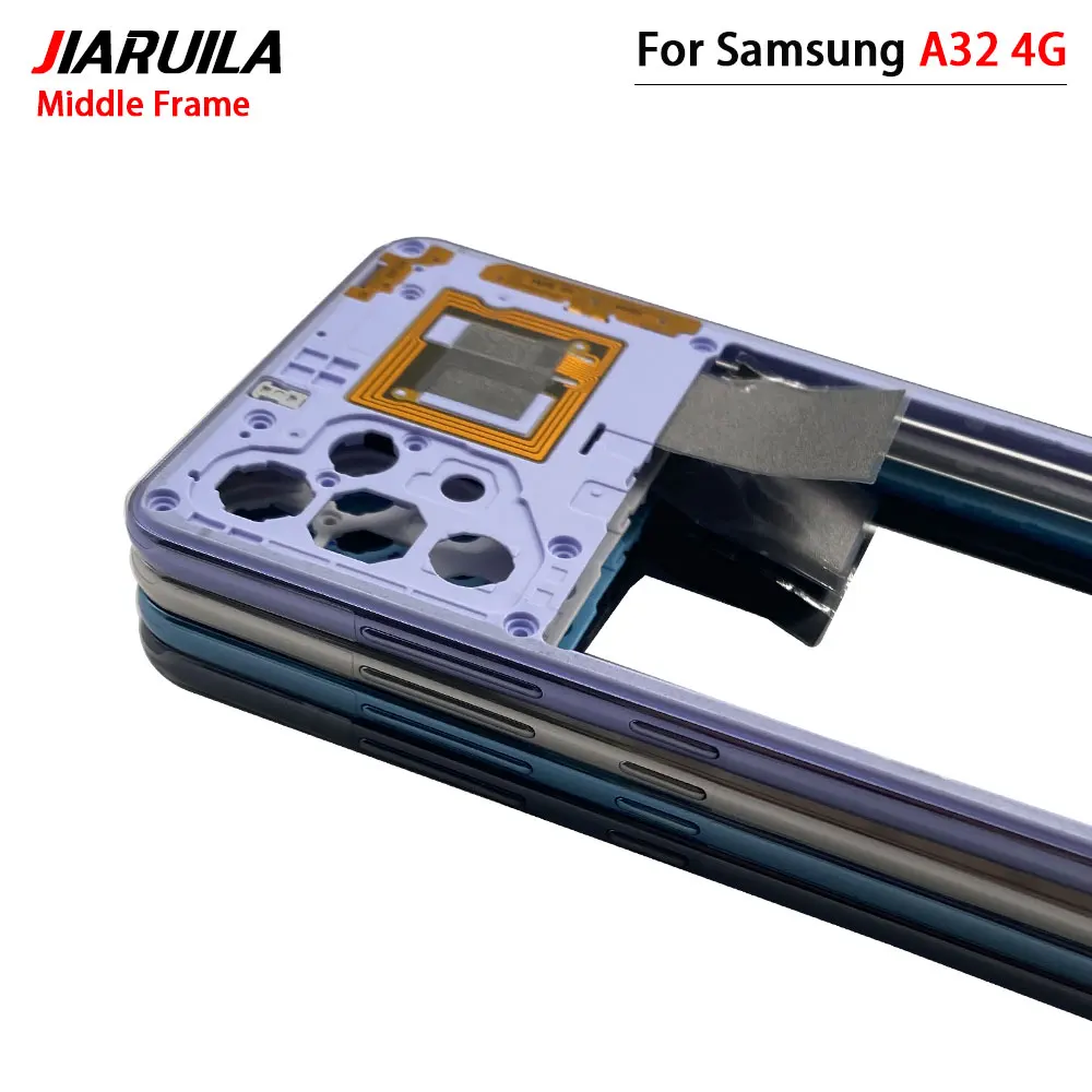 볼륨 전원 단추 사이드 키 교체 부품, 미들 프레임 거치대 하우징 케이스, 삼성 A32 4G, A32 5G 용, 신제품, 10 개