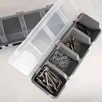 1/5Pcs Multi-Compartment Organizer Box For Screws & Small Parts - Durable Plastic Hardware And Jewelry Storage Case