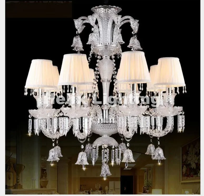 

Hot Selling New Arrival Modern Clear Luxurious K9 Clear Crystal Chandelier 6/8/10Arms K9 Class A K9 Crystal Chandeliers AC E14