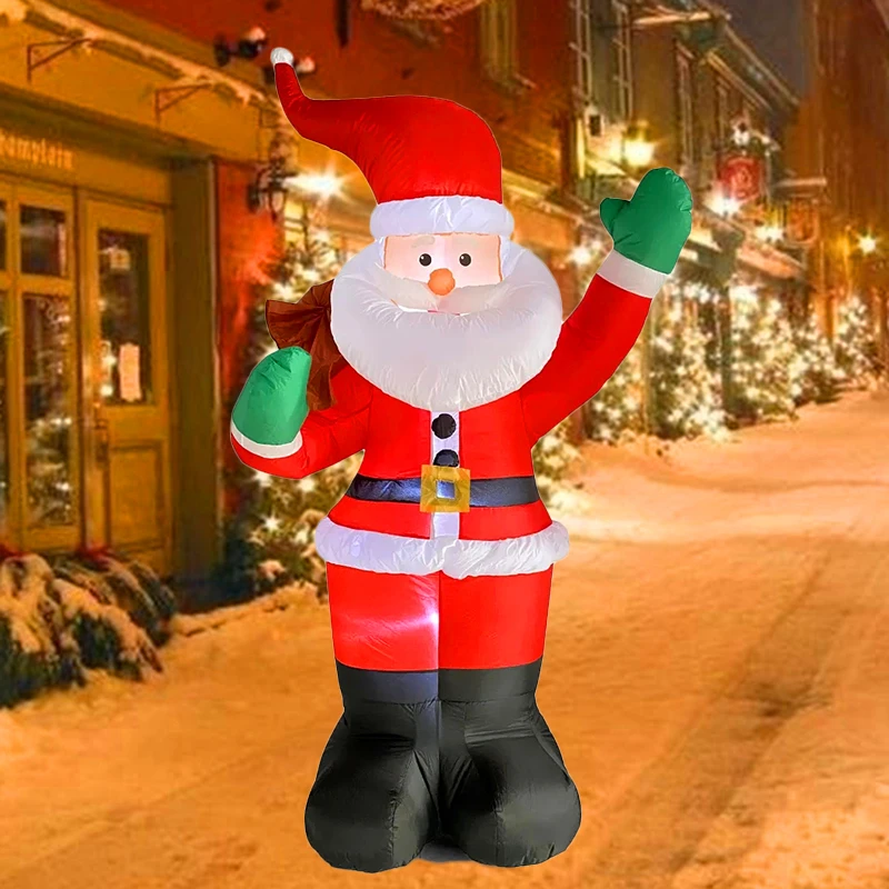 Backpack Santa Claus Christmas Decoration Inflatable Toys With LED Light 1.8M Inflatable Model Holiday Gift Indoor Outdoor Decor 3