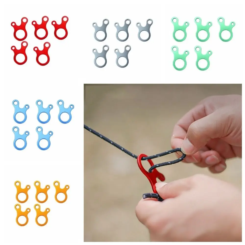 5pcs 3 Hole Camping Tent Cord Buckle Adjustable Snail Shape Tent Rope Buckles Aluminum Alloy Fixing Buckle Cord camping tent accessories camping tent fasteners camping rope buckle camping cord buckles