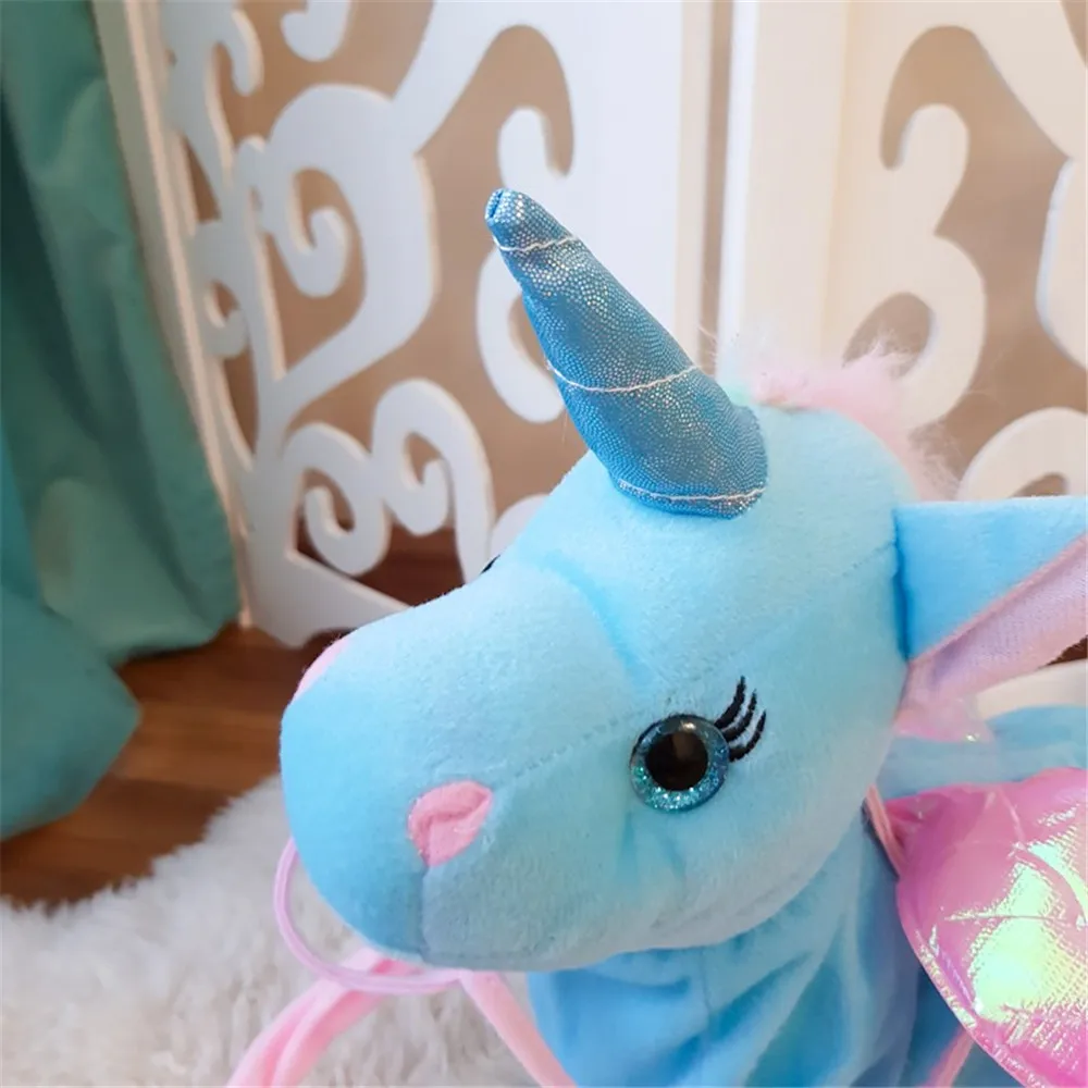 Funny Toys Electric Walking Unicorn Plush Toy Stuffed Animal Horse Music Doll For Children Christmas Gifts