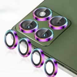 Aluminum Alloy Glass Camera Lens Protector with Metal Sticker for edge 60fushion (Colorful)