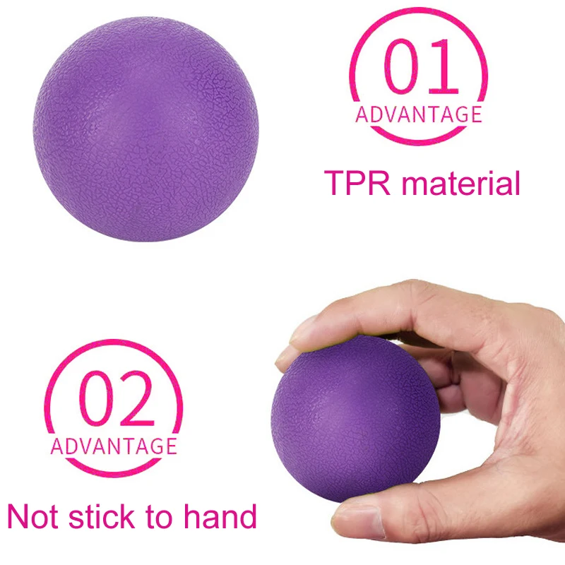 1pc Lacrosse Massage Ball Sport Yoga Gym Balls Mobility Trigger Point Body Pilates Fitness Training Neck Pain Muscle Release
