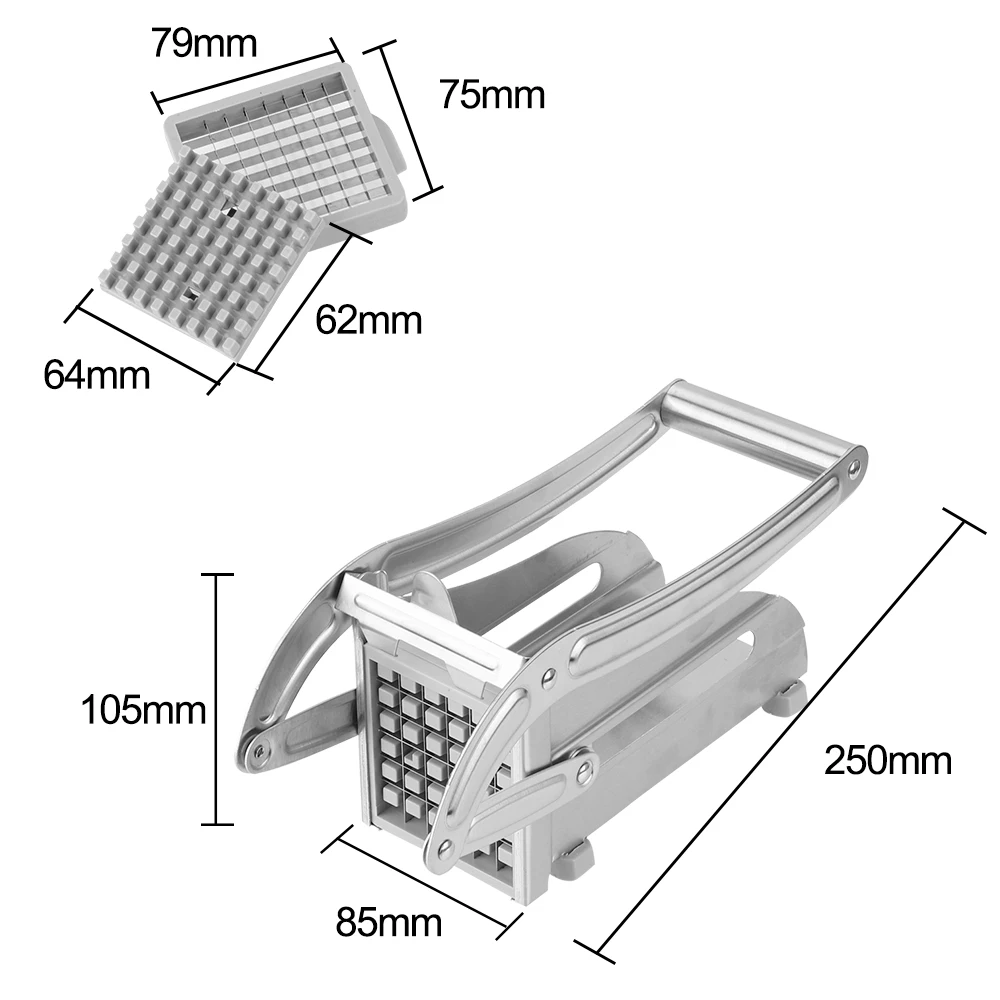Potato cutter Potato Strip Cutter Home Practical Stainless Steel Kitchen Gadgets Vegetable Tools Cucumber Cutting Machine Chipper Slice