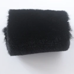 Luxurious 5MM Plush Fabric - Soft Artificial Fur - 50x165cm (Black)